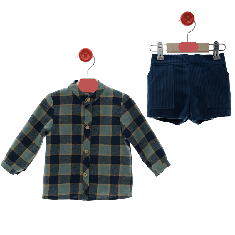 CONJUNTO BEBE PANTALON CORTO GANCHILLO