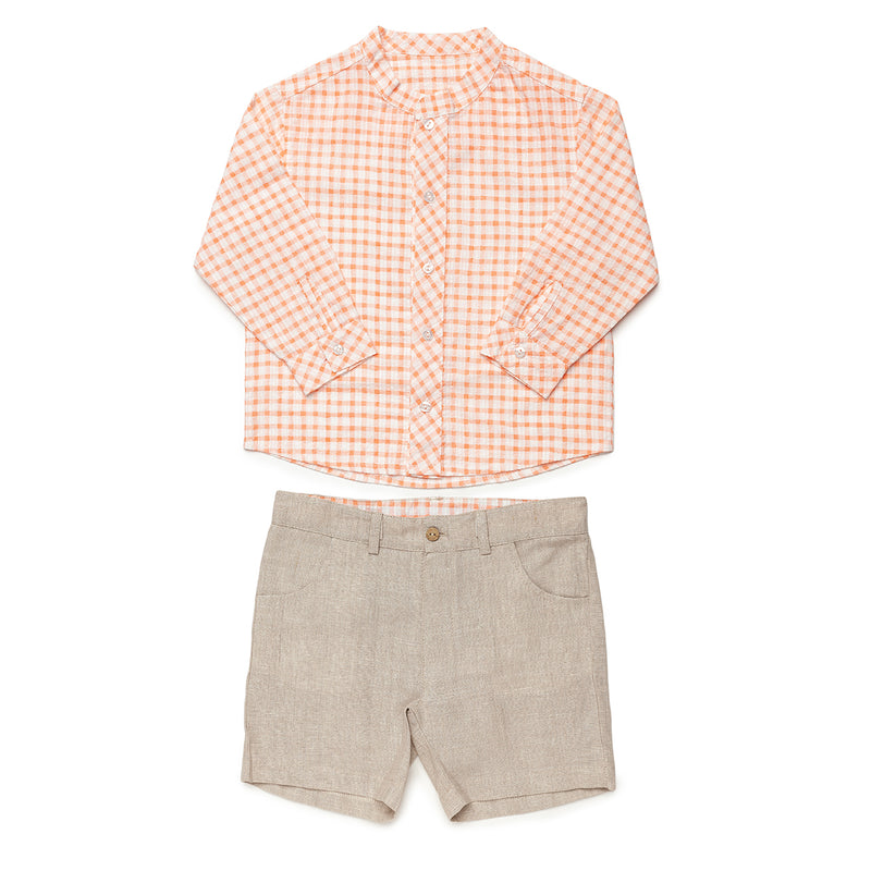 CONJUNTO CAMISA NIÑO CUADRITOS