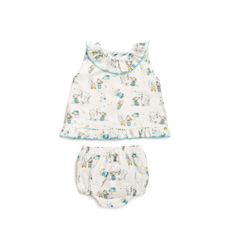 CONJUNTO TELA ELEFANTES