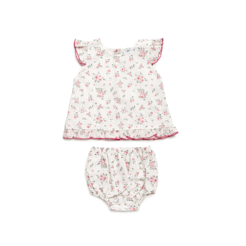 CONJUNTO TELA FLORECITAS