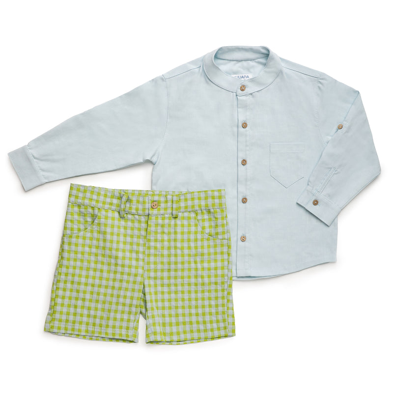 CONJUNTO CAMISA NIÑO CUADRITOS