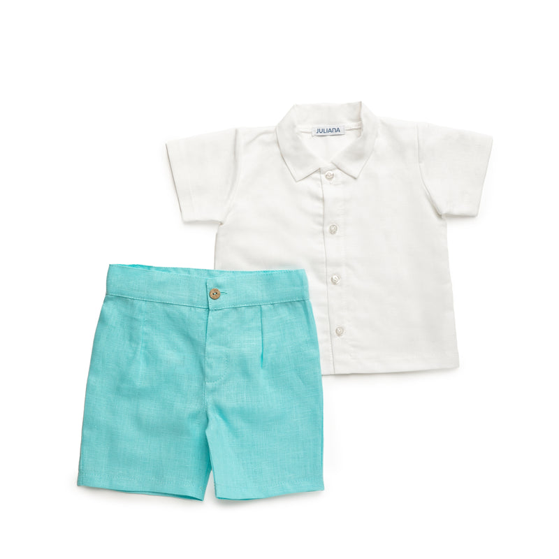 CONJUNTO CAMISA NIÑO LINO