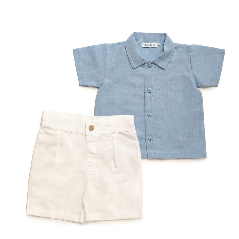 CONJUNTO CAMISA NIÑO LINO