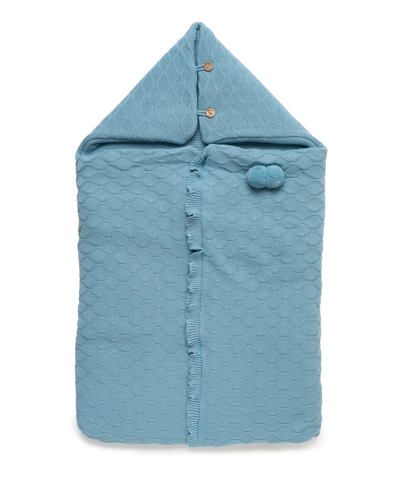 SACO LISO ROMBOS CAPUCHA