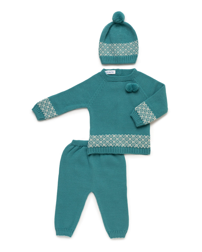 CONJUNTO 3.P CENEFA DOS POMPONES