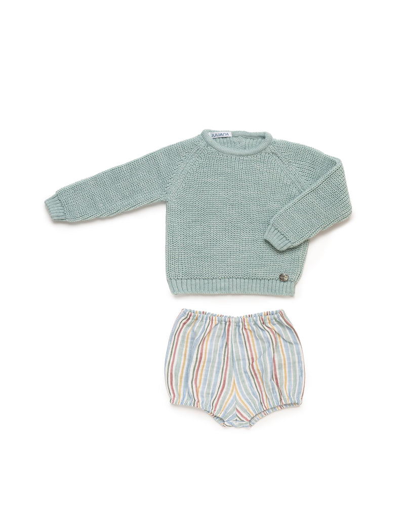 CONJUNTO PANTALON RAYADO PERLADO