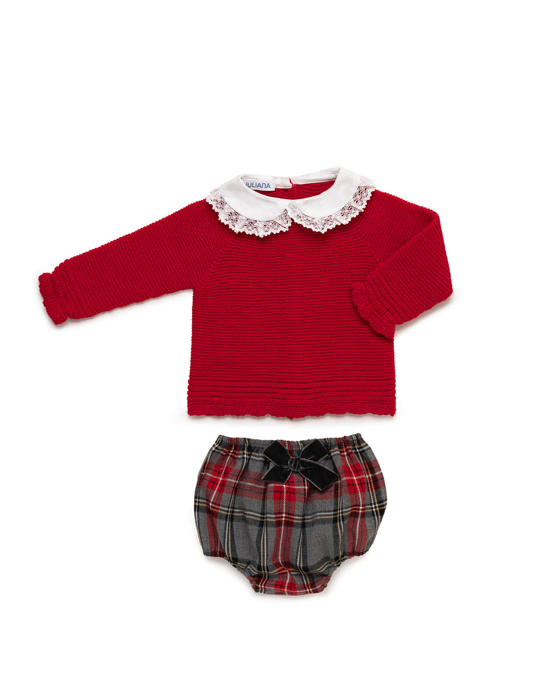 CONJUNTO BRAGA CUADROS TERCIOPELO