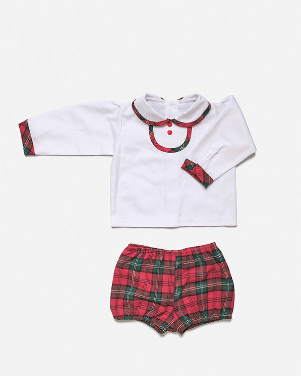 CONJUNTO CAMISA NIÑO PANTALON CUADROS