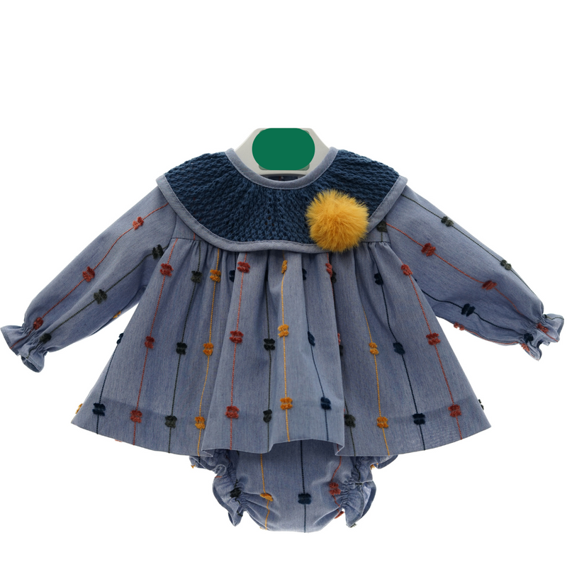 BABY DRESS WITH DIAPER COVER