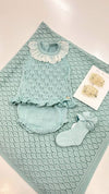 CONJUNTO BRAGA PUNTO ROMBOS CALADOS
