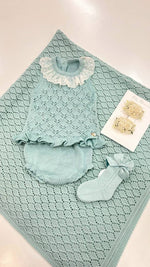 CONJUNTO BRAGA PUNTO ROMBOS CALADOS