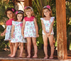 VESTIDO CUERPO REDONDO FLORES